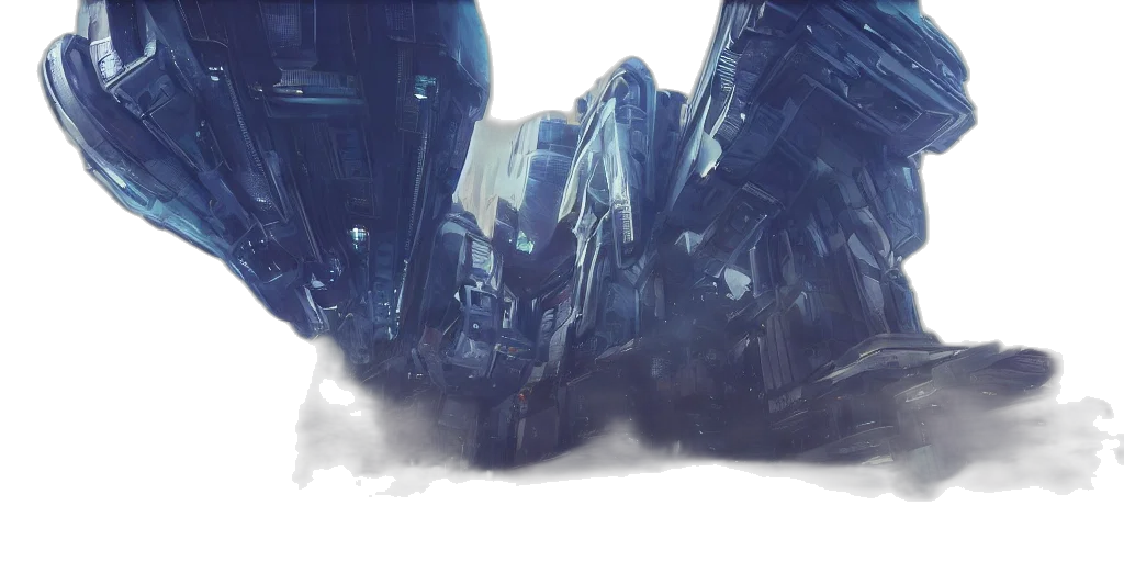 robot, concept art, cyberpunk, watercolor transparent PNG cut-out