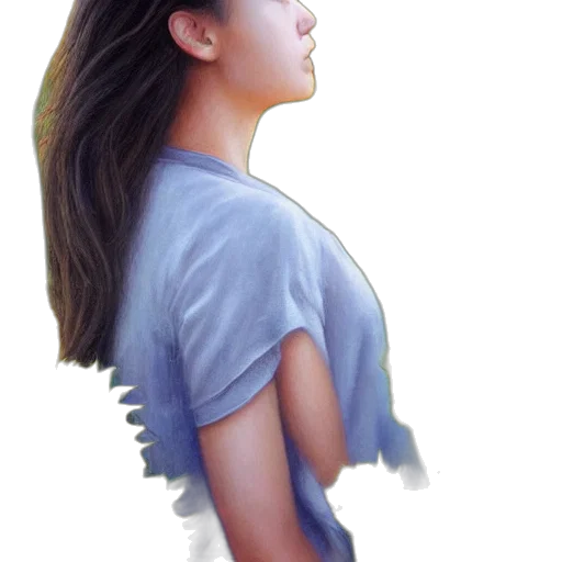 dress, face, hair, jacket transparent PNG cut-out