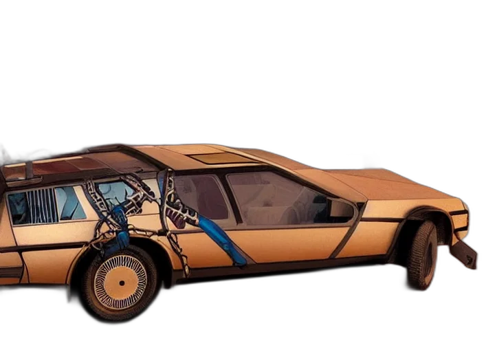 car, robot, concept art, cyberpunk transparent PNG cut-out