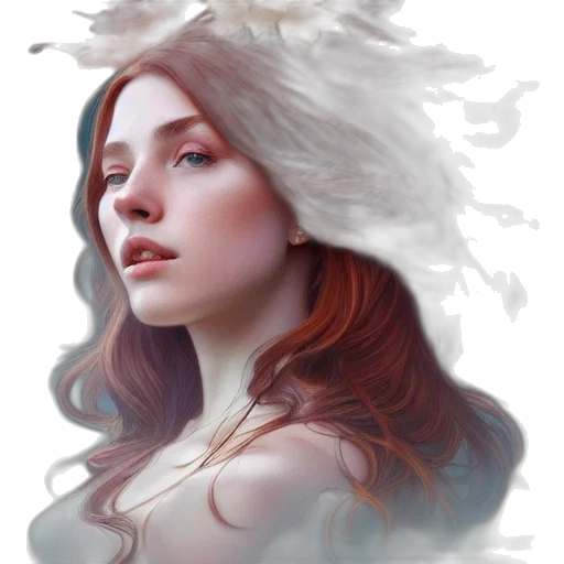 crown, face, dragon, hair transparent PNG cut-out