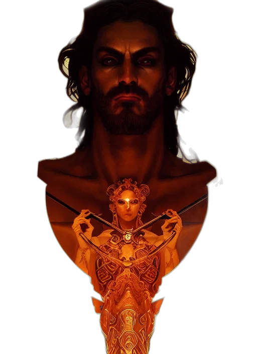 face, concept art, fantasy art, comic book art transparent PNG cut-out