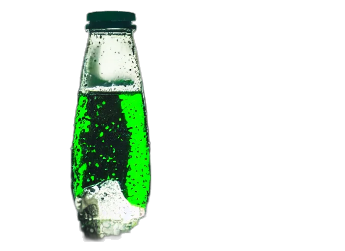bottle, food, weapon, 3d render transparent PNG cut-out