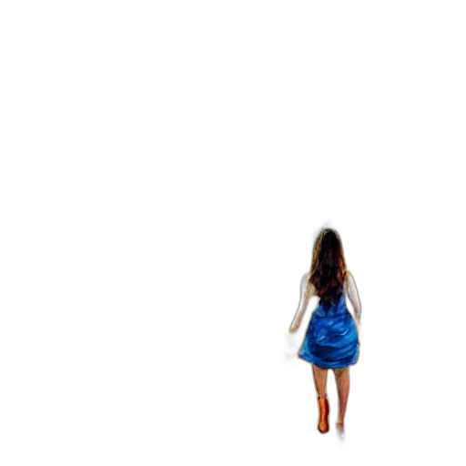 dress, hair, robot, creature transparent PNG cut-out