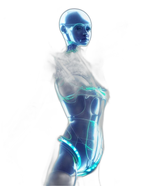 robot, dress, staff, jewelry transparent PNG cut-out