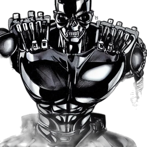 robot, mask, comic book art, concept art transparent PNG cut-out