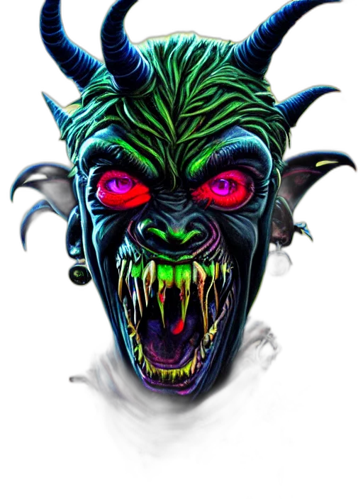 creature, mask, face, staff transparent PNG cut-out