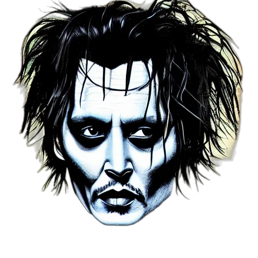 face, mask, comic book art, photorealistic transparent PNG cut-out