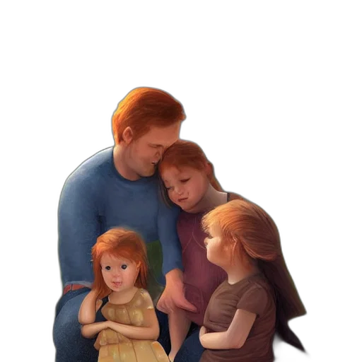 photorealistic, oil painting, concept art, 3d render transparent PNG cut-out