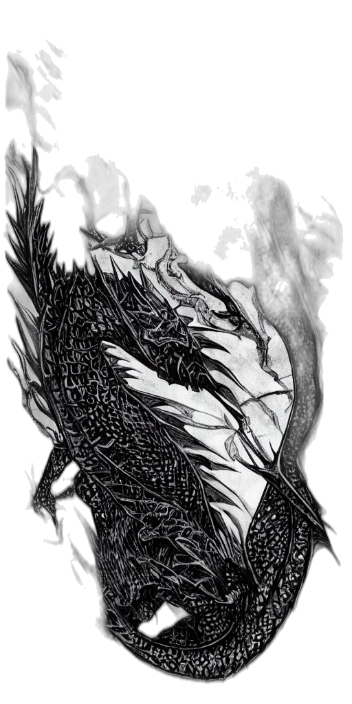 dragon, creature, sword, weapon transparent PNG cut-out