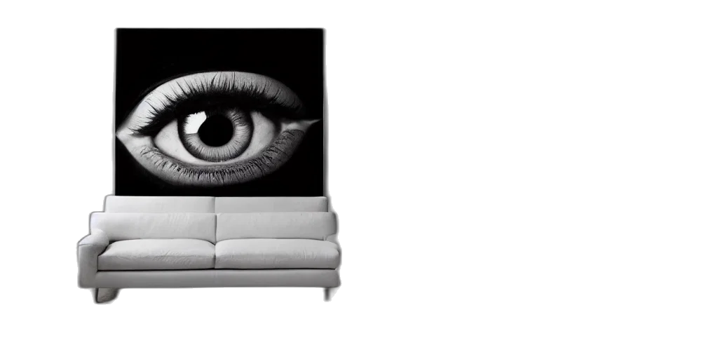 furniture, face, mask, photorealistic transparent PNG cut-out