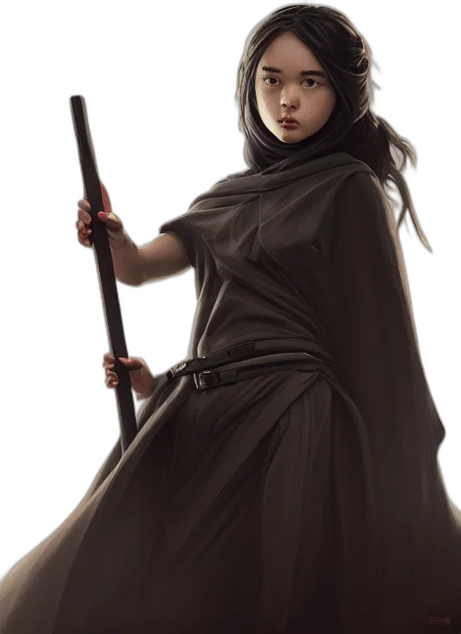 staff, sword, weapon, dress transparent PNG cut-out