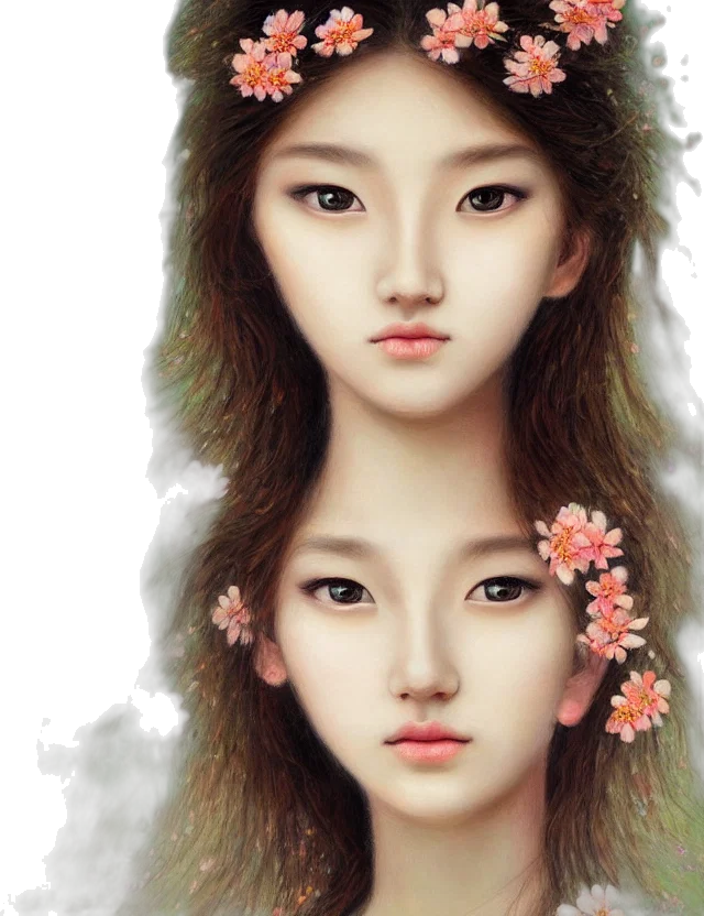 face, photorealistic, fantasy art, oil painting transparent PNG cut-out