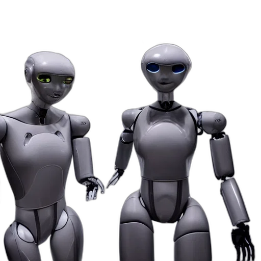robot, 3d render, concept art, high transparent PNG cut-out