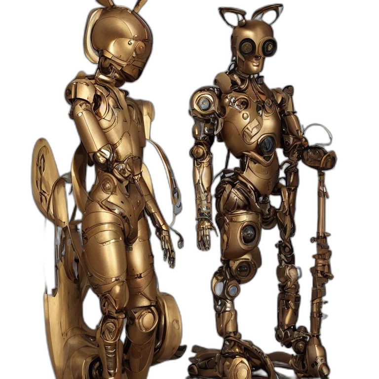 robot, concept art, 3d render, fantasy art transparent PNG cut-out