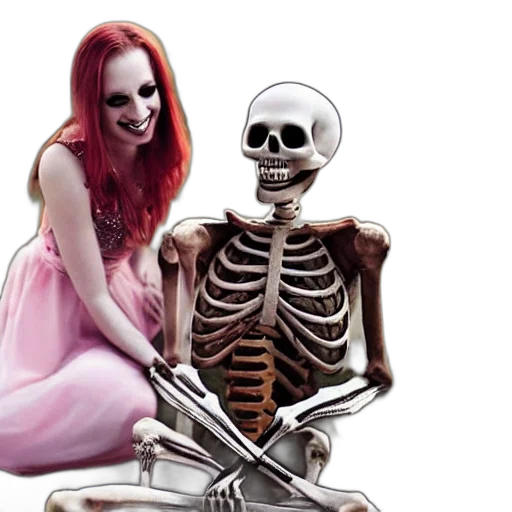 concept art, friendly, skeleton, entertaining transparent PNG cut-out