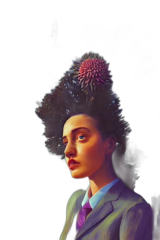 hair, crown, hat, creature transparent PNG cut-out