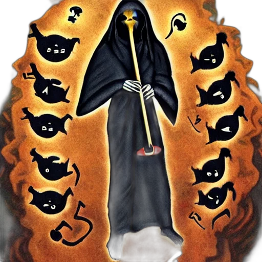mask, staff, jacket, jewelry transparent PNG cut-out