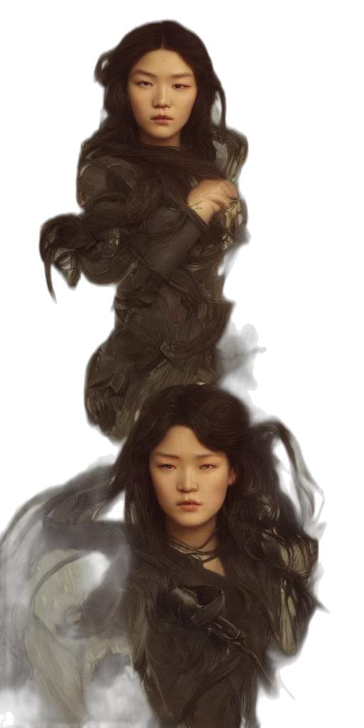 dragon, hair, creature, concept art transparent PNG cut-out