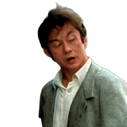 jacket, staff, face, hair transparent PNG cut-out
