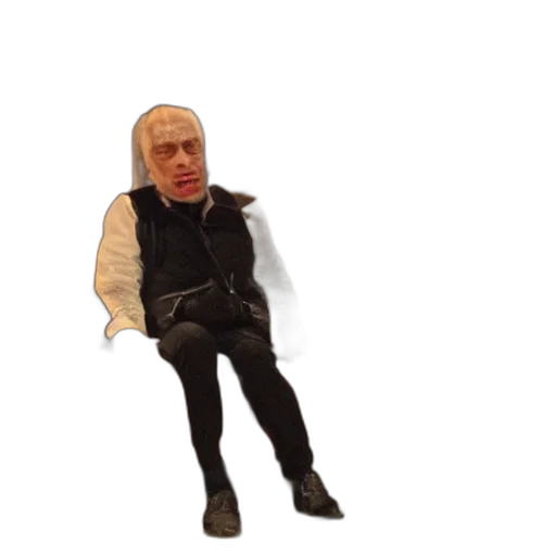 jacket, staff, mask, creature transparent PNG cut-out