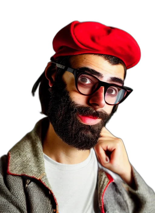 hat, face, staff, mask transparent PNG cut-out