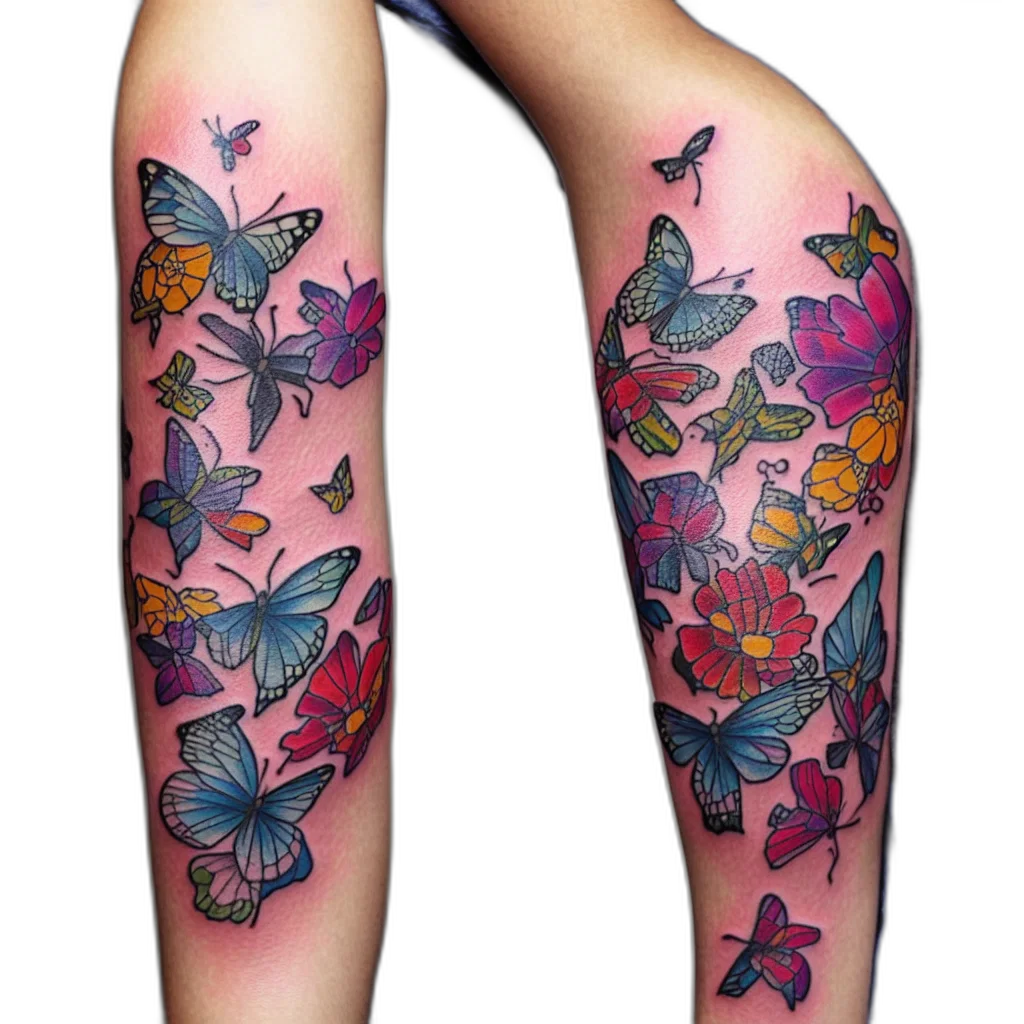photorealistic, colorful, creative, butterfly transparent PNG cut-out