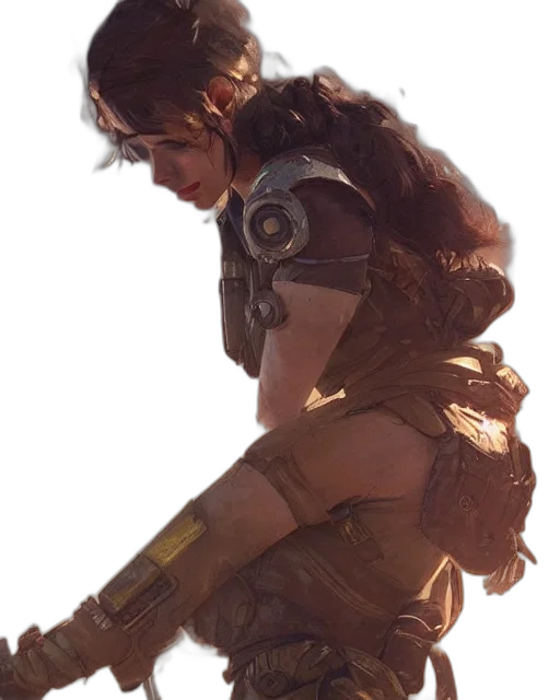 weapon, face, hair, sword transparent PNG cut-out