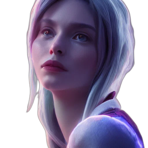 face, robot, staff, fantasy art transparent PNG cut-out