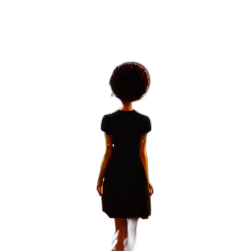 dress, hair, robot, staff transparent PNG cut-out