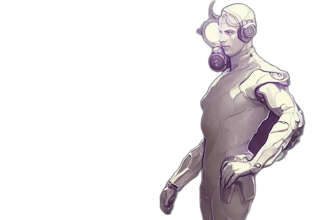robot, staff, dress, creature transparent PNG cut-out