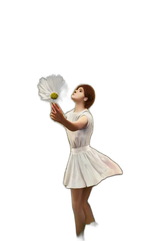 flower, dress, staff, concept art transparent PNG cut-out