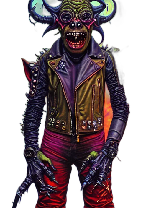 jacket, creature, mask, staff transparent PNG cut-out