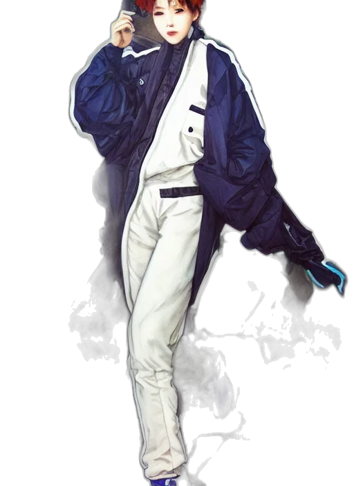 jacket, staff, weapon, concept art transparent PNG cut-out
