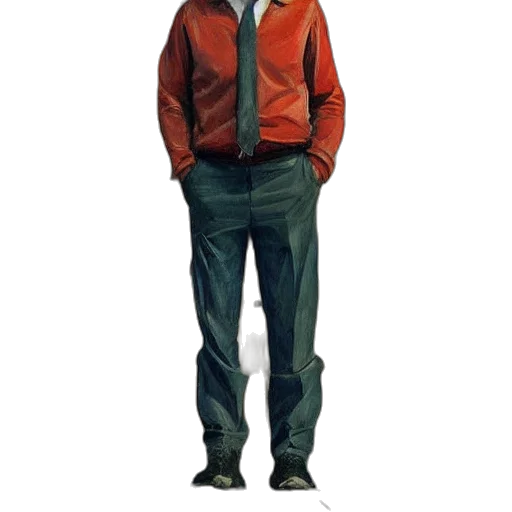 jacket, staff, face, robot transparent PNG cut-out