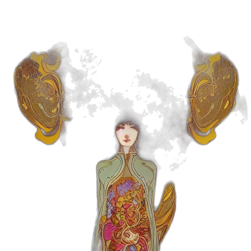 dress, jewelry, dragon, mask transparent PNG cut-out