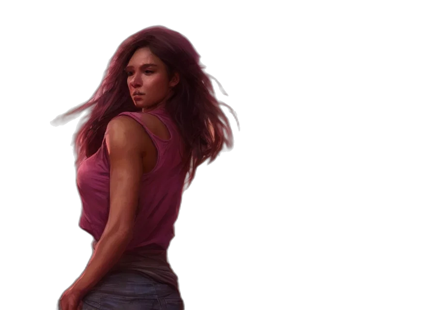 hair, photorealistic, concept art, comic book art transparent PNG cut-out