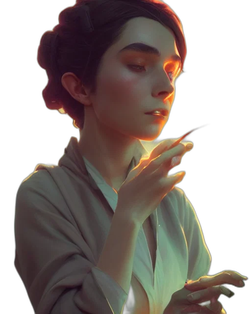 staff, face, jewelry, dress transparent PNG cut-out