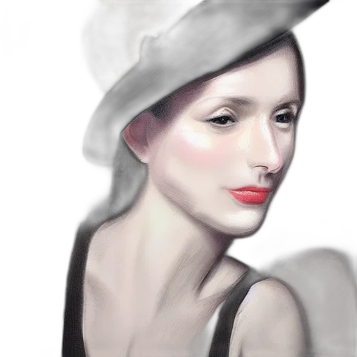 hat, face, dress, photorealistic transparent PNG cut-out