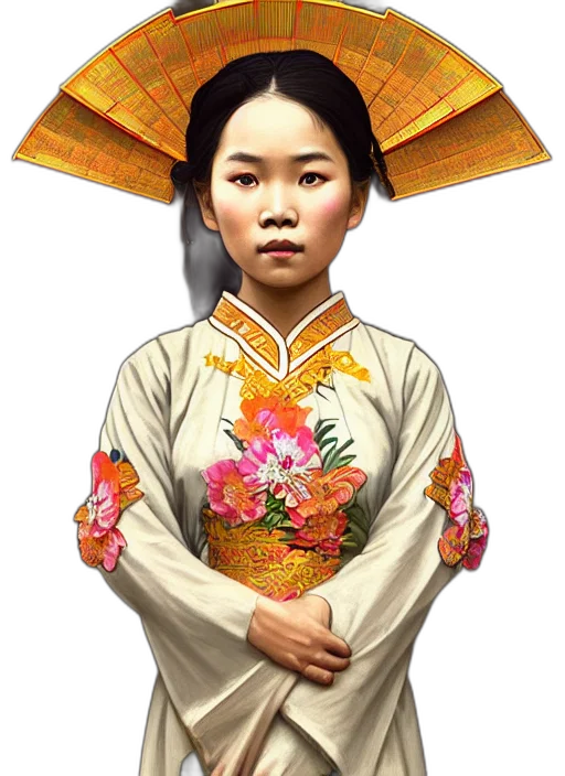face, staff, dress, flower transparent PNG cut-out