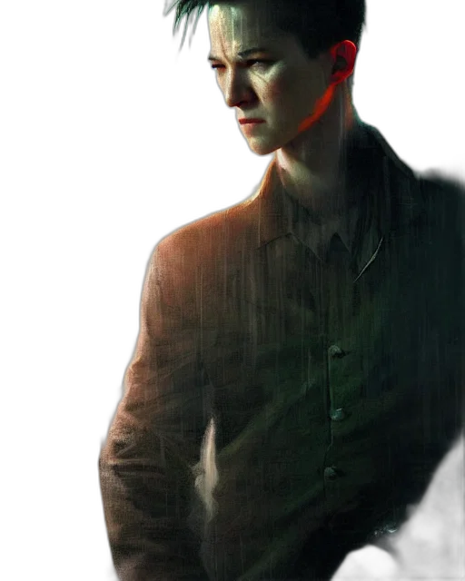face, mask, creature, photorealistic transparent PNG cut-out