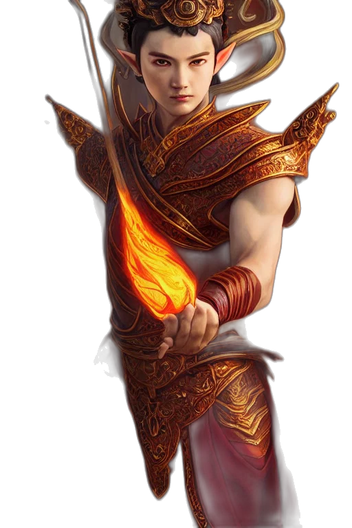 dragon, staff, sword, fantasy art transparent PNG cut-out
