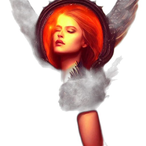 hair, face, fantasy art, concept art transparent PNG cut-out