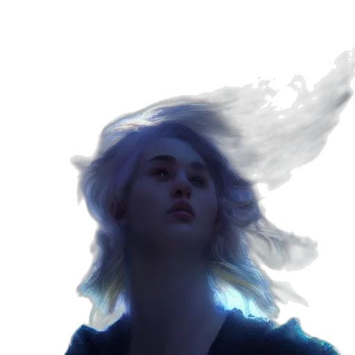 dragon, hair, face, jacket transparent PNG cut-out