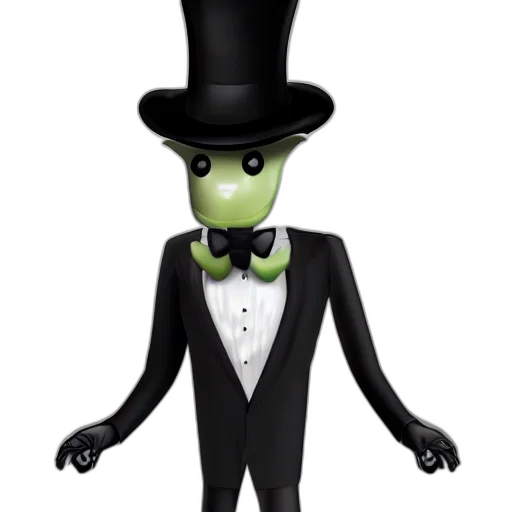 hat, robot, staff, creature transparent PNG cut-out
