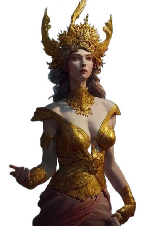 crown, dress, jewelry, fantasy art transparent PNG cut-out