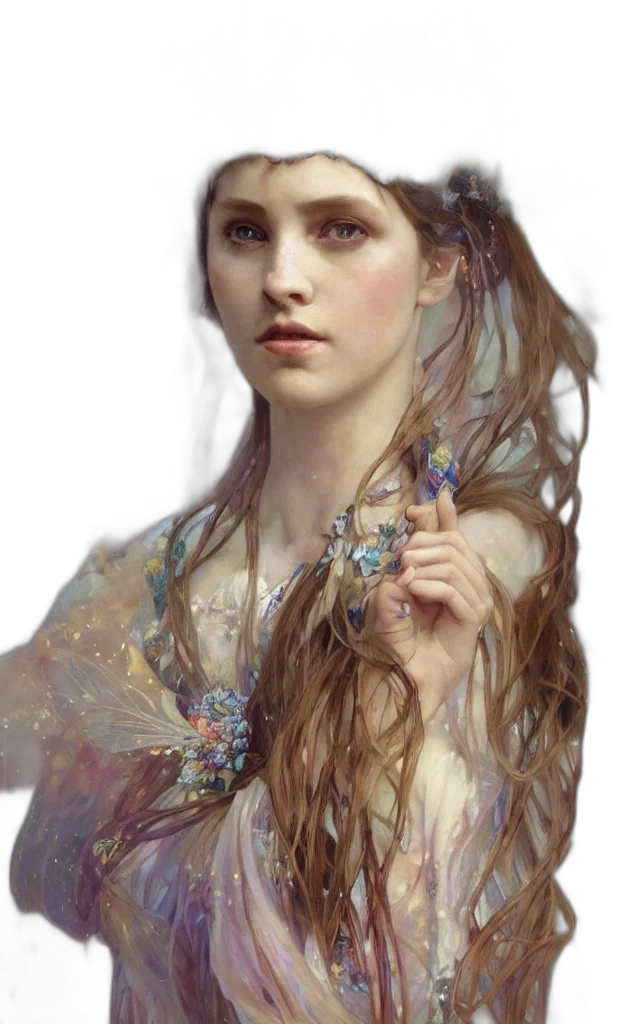 dress, jewelry, crown, face transparent PNG cut-out