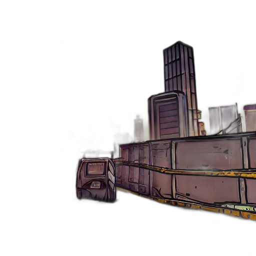 building, weapon, car, robot transparent PNG cut-out