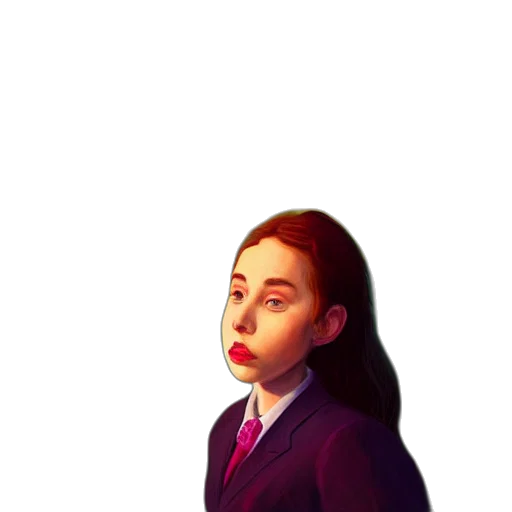 face, jacket, staff, hair transparent PNG cut-out
