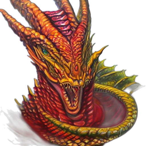 dragon, creature, staff, animal transparent PNG cut-out
