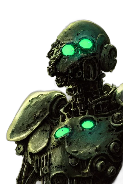 robot, concept art, cyberpunk, 3d render transparent PNG cut-out